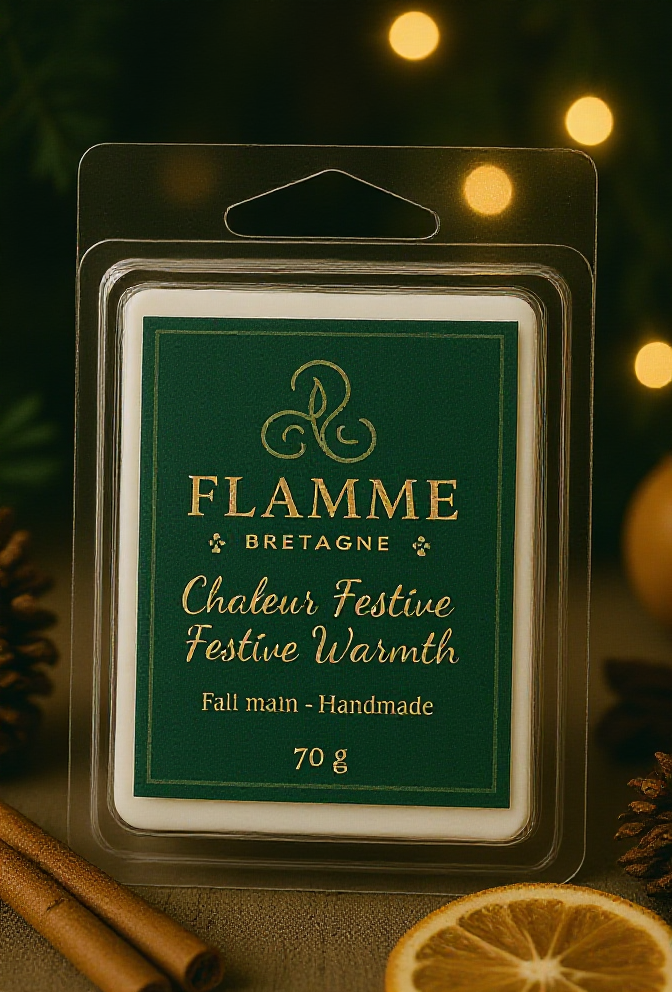 Clamshell Wax Melt – Festive Wax Tarts With Orange Spice & Cinnamon Clove Aroma Flamme