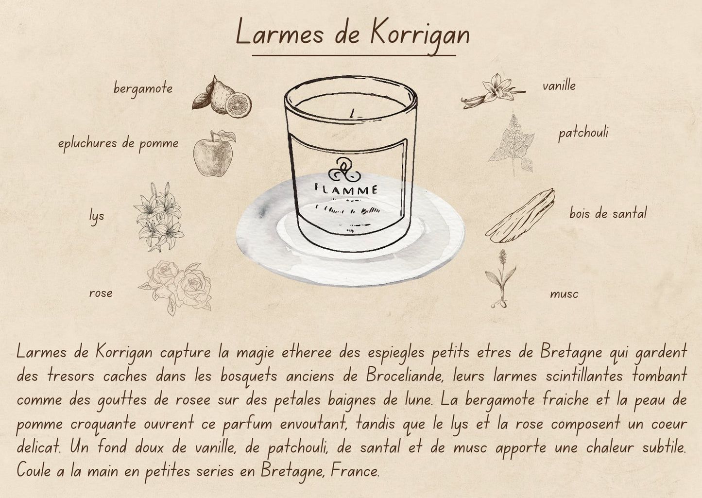 Larmes de Korrigan - Floral Candle 230g Flamme Candle Co