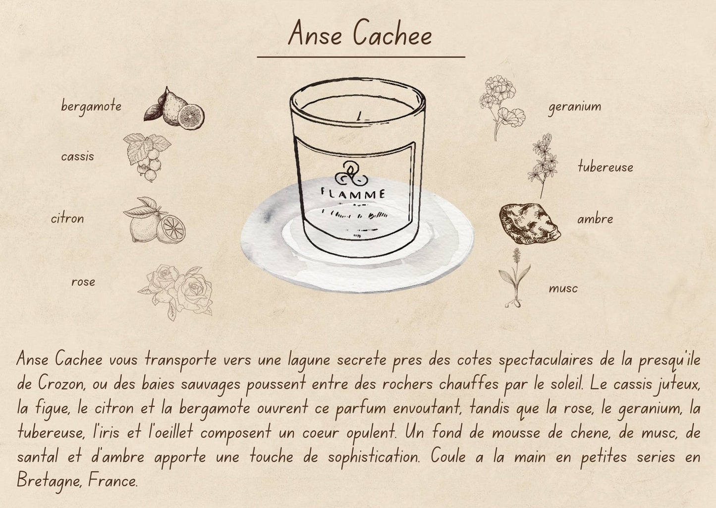 Anse Cachée - Fruity Candle 230g Flamme Candle Co