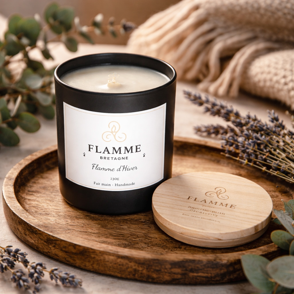 Spiced Orange Candle Flamme d'Hiver 230g – Hand-Poured Soy Wax With Cinnamon Clove Flamme candle co