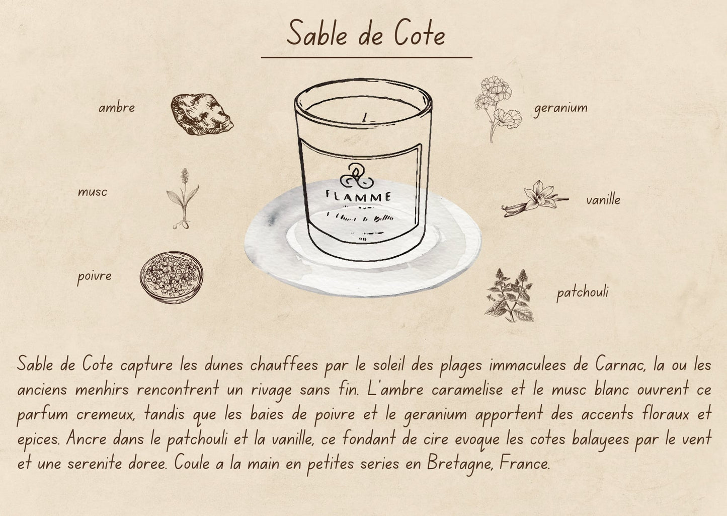 Sable de Côte - Earthy Candle 230g Flamme candle co