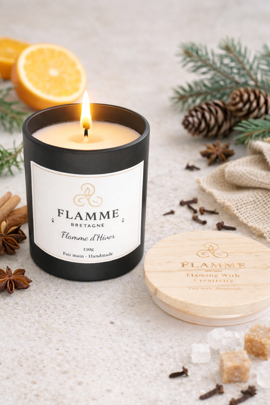 Flamme d'Hiver – Woody Candle Flamme candle co