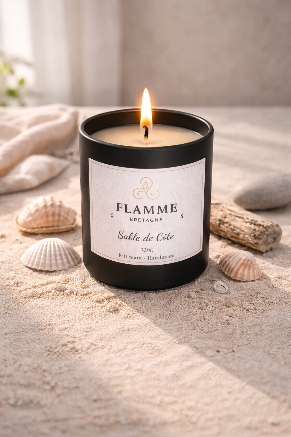 Sable de Côte – Woody Candle Flamme candle co