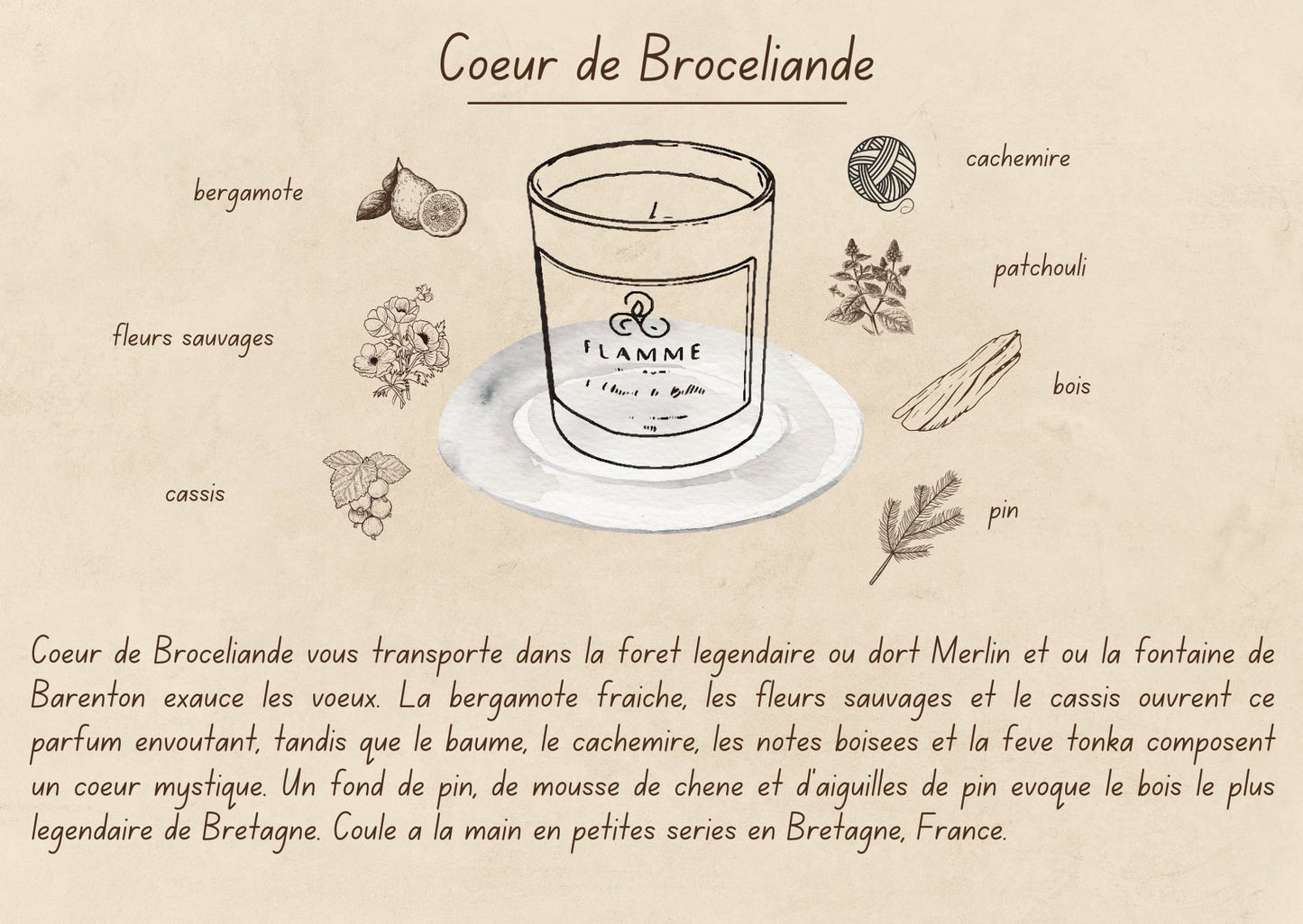 Cœur de Brocéliande - Earthy Candle 230g Flamme Candle Co