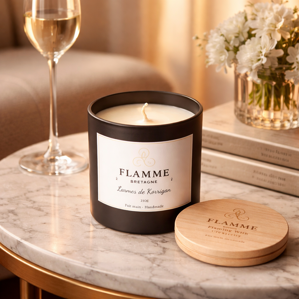 Powdery Floral Candle Hand Poured - Larmes de Korrigan 230g | Coconut Soy Wax Flamme Candle Co
