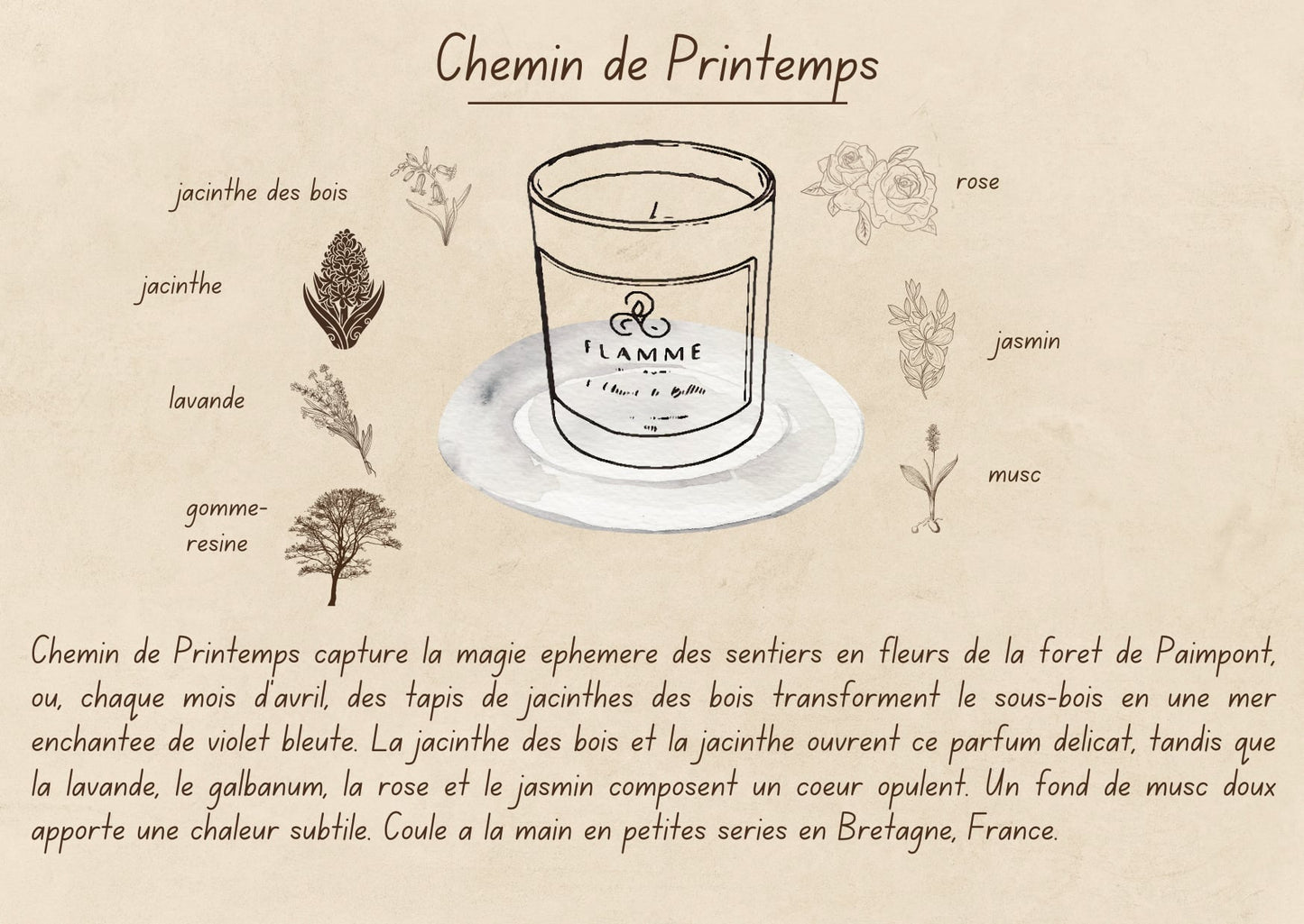 Chemin de Printemps - Floral Candle 230g Flamme Candle Co