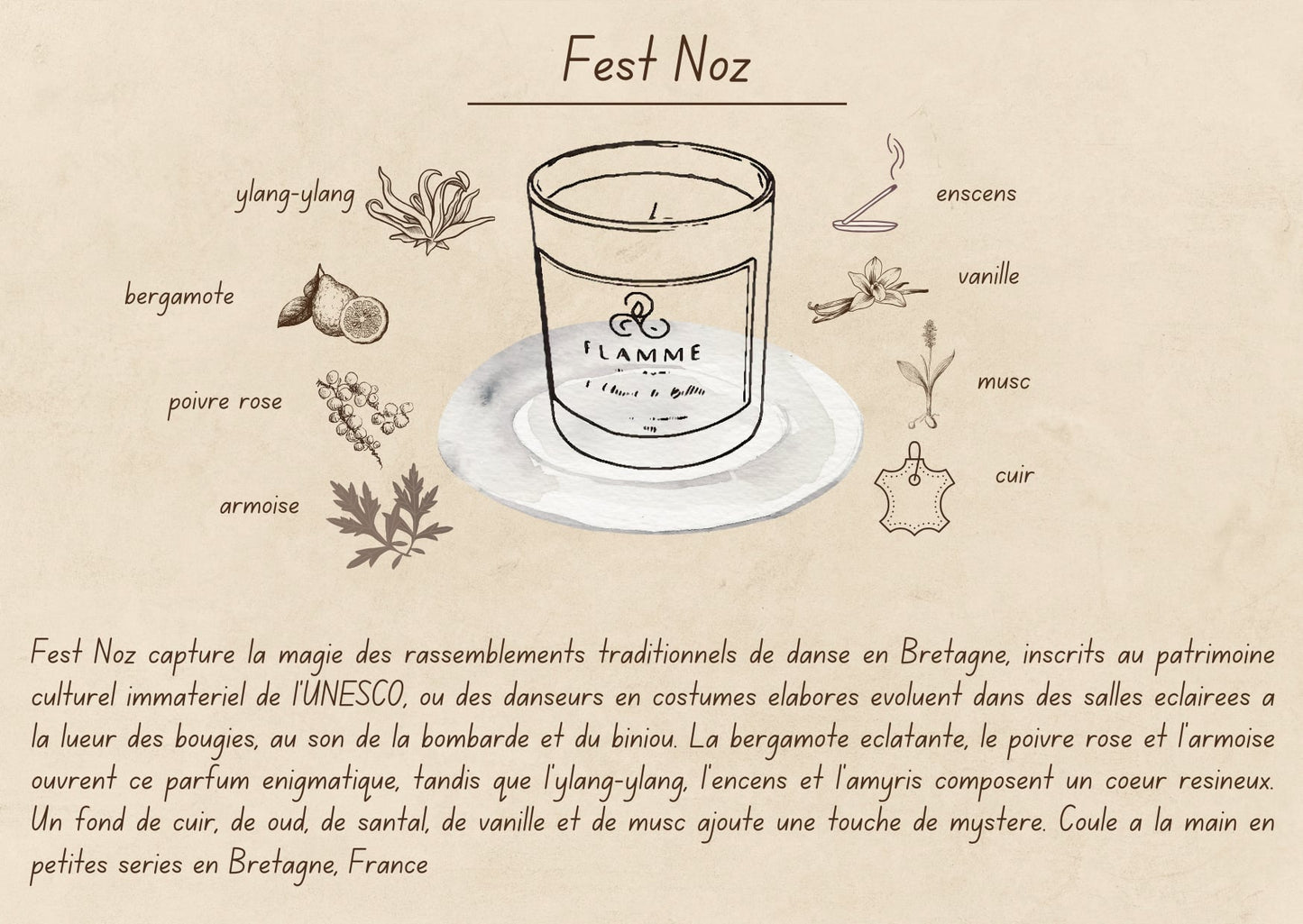 Fest Noz - Floral Candle 230g Flamme Candle Co