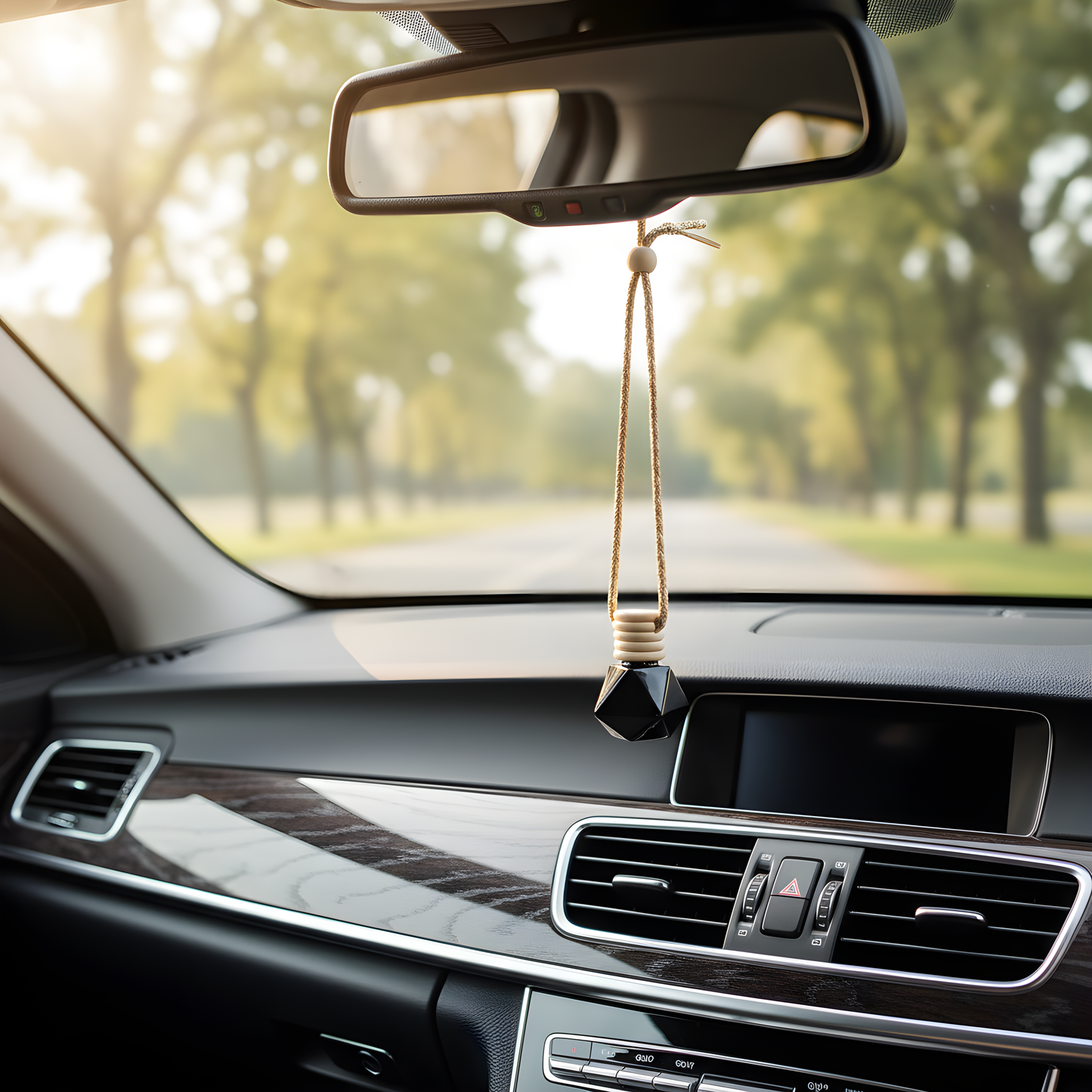 Hanging Car Air Freshener – Refillable Glass Bottle Flamme candle co