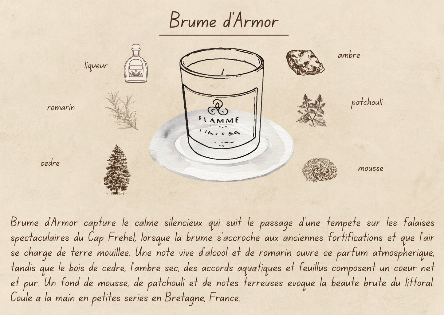 Brume d'Armor - Earthy Candle 230g Flamme