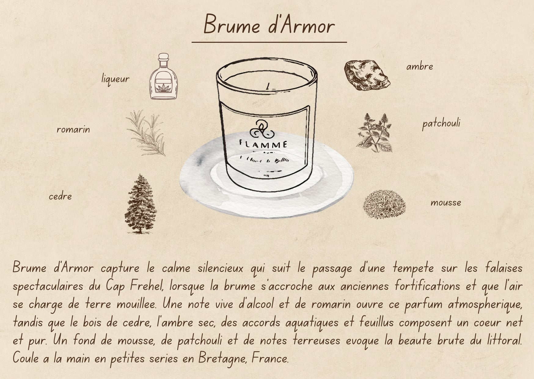 Brume d'Armor - Earthy Candle 230g Flamme