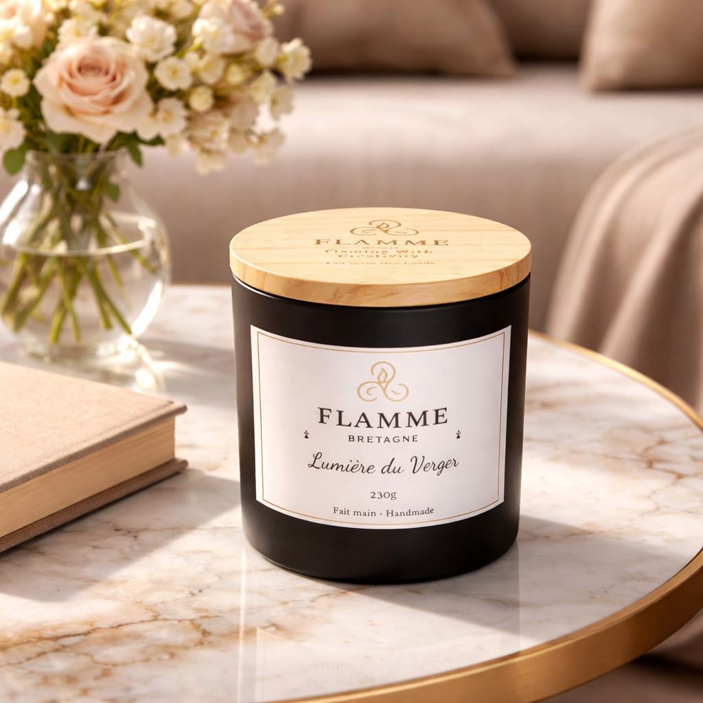 Floral Soy Candle - Lumière du Verger 230g | Pear Blossom & Magnolia Scent Flamme candle co