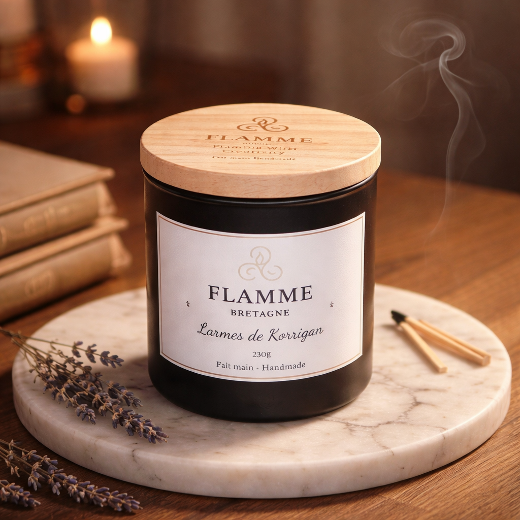 Powdery Floral Candle Hand Poured - Larmes de Korrigan 230g | Coconut Soy Wax Flamme Candle Co