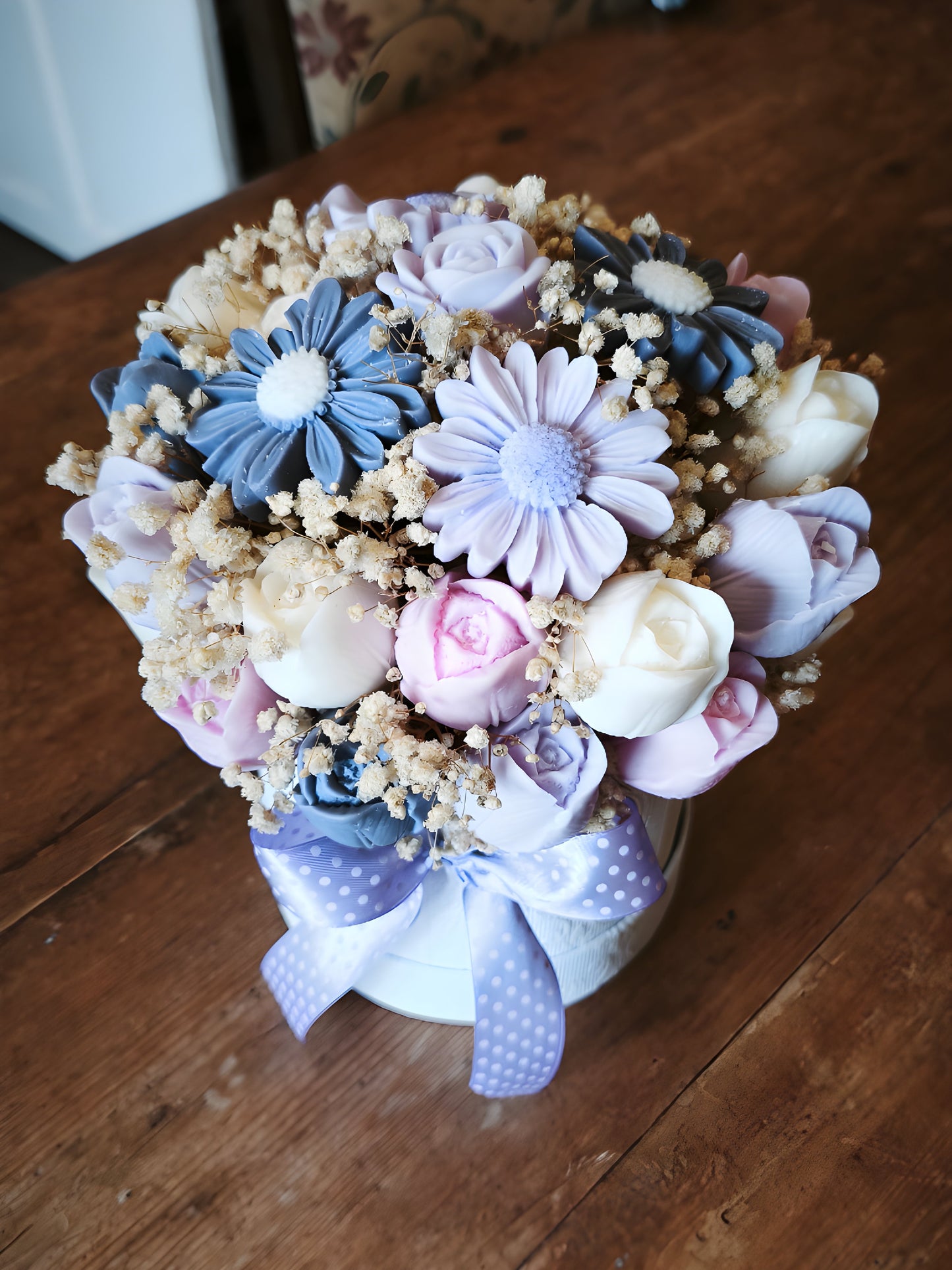 Wax Flower Bouquet – Handmade Artisan Coconut Soy Candle