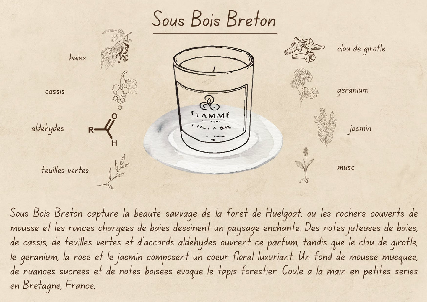 Sous Bois Breton - Fruity Candle 230g Flamme Candle Co