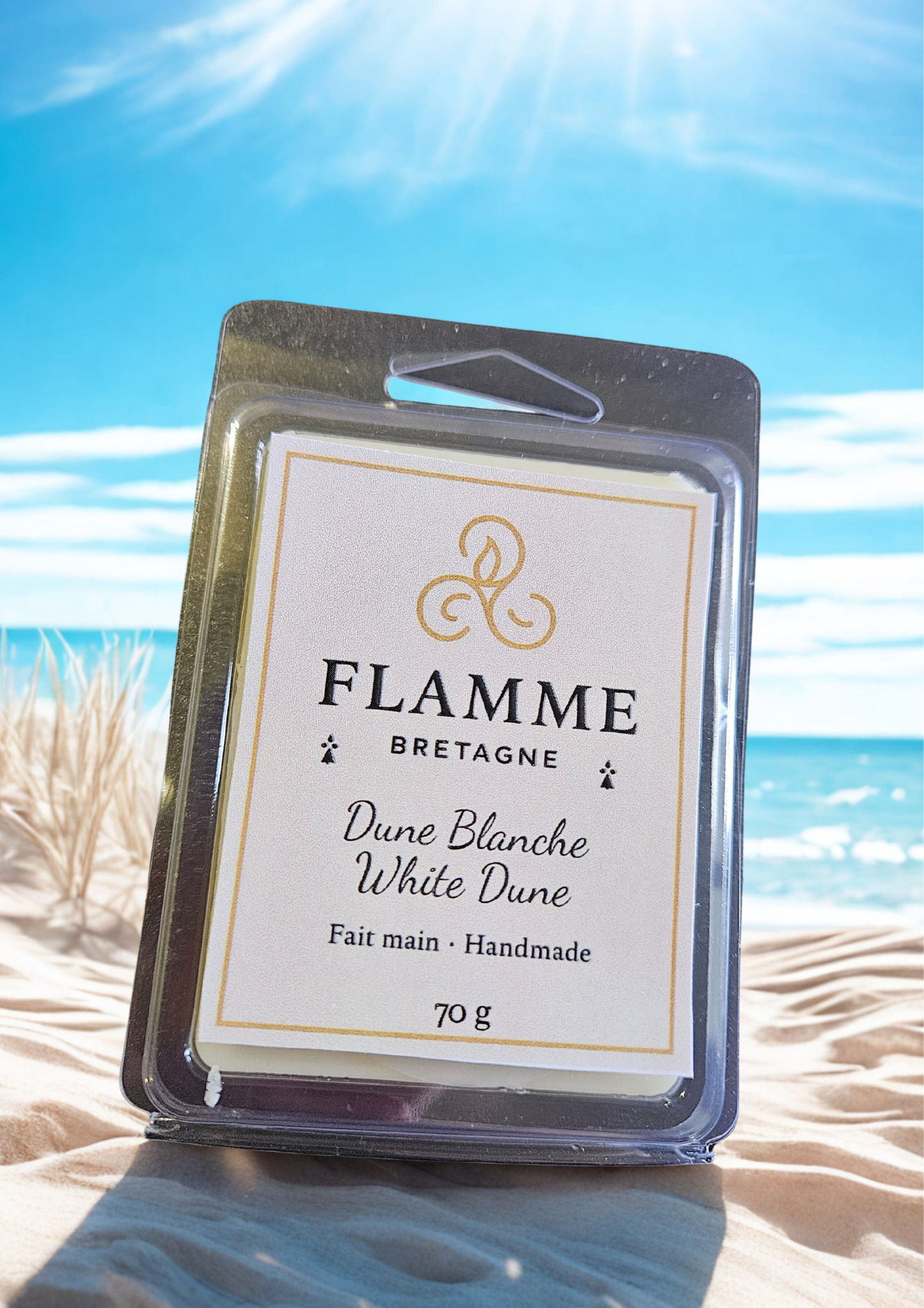 White Dune / Dune Blanche – Clamshell Wax Melt — general candle; home fragrance, clean candle, minimal décor, bougie artisanale